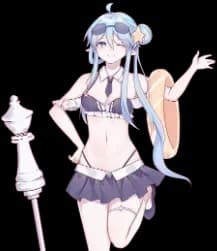 海滩碧浪立绘