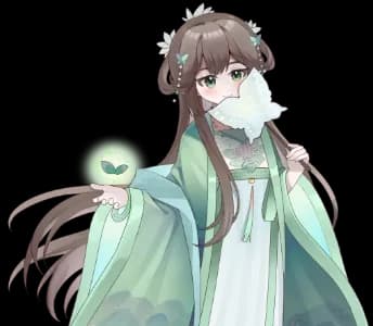 平芜点翠立绘