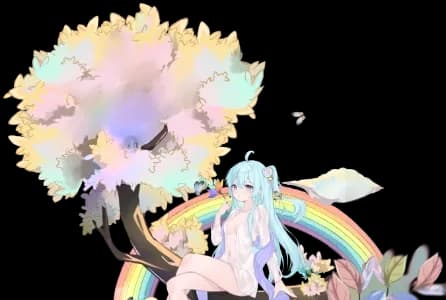 晴雨拾花灿虹立绘
